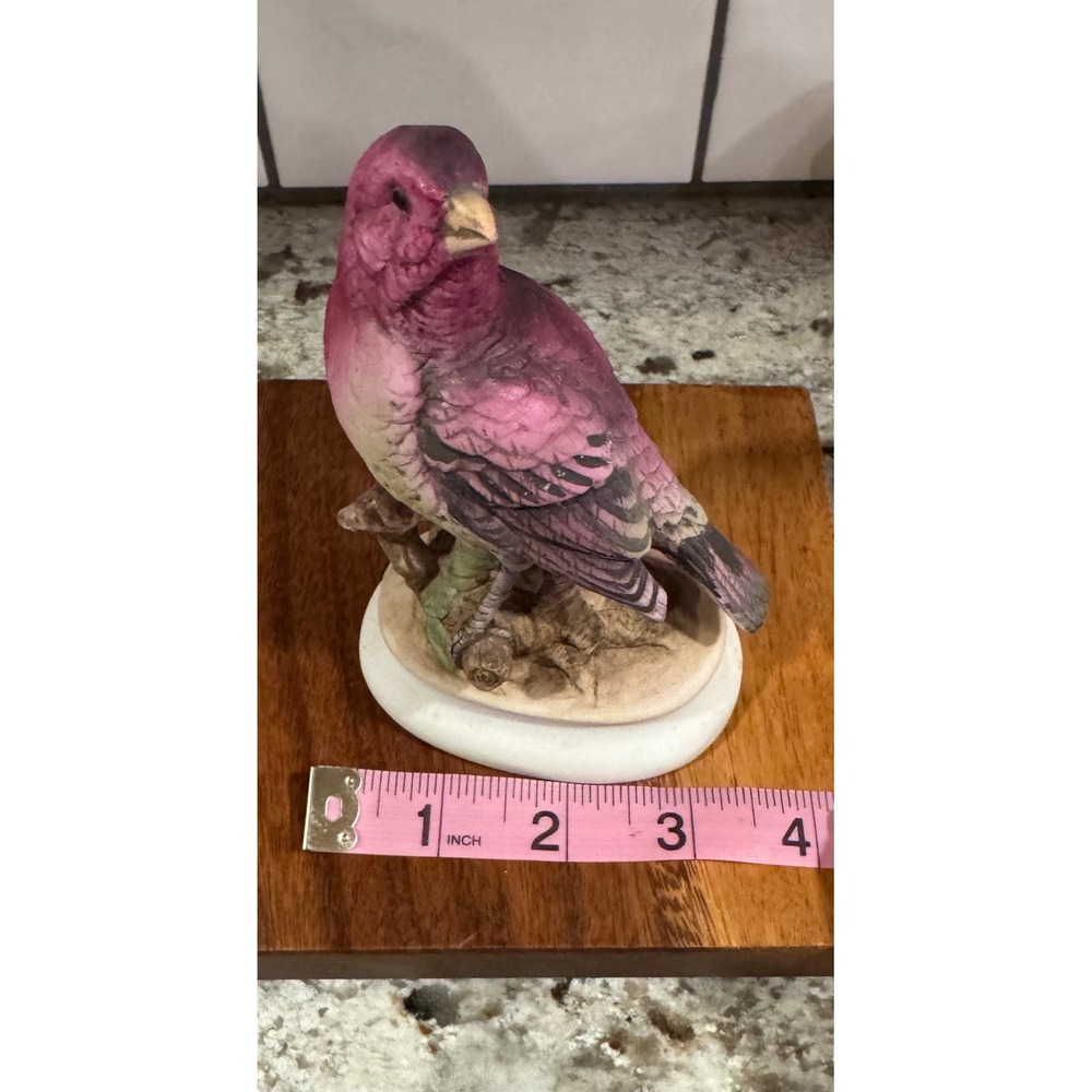 Lefton China House Finch Figurine Hand Painted Porcelain Pink Bird KW4206 - Picture 7 of 8
